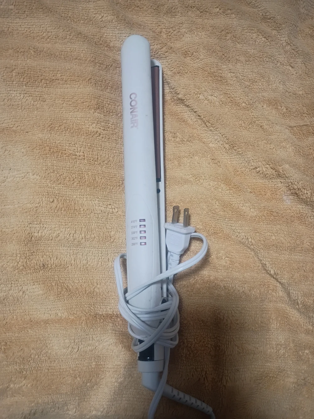 CONAIR White Hair Straightener - Compact Ceramic Flat Iron